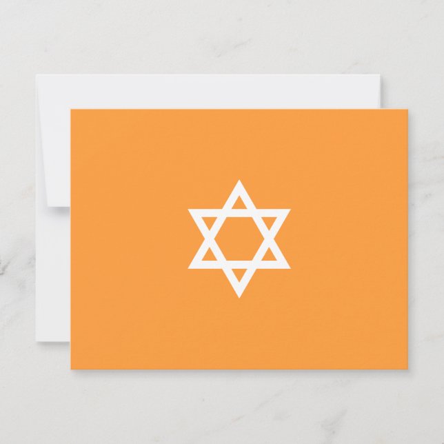 Shining Star Bar Mitzvah Blue RSVP Card (Vorderseite)