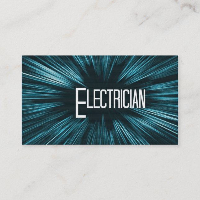 Shining Star Electrician Business Card Visitenkarte (Vorderseite)