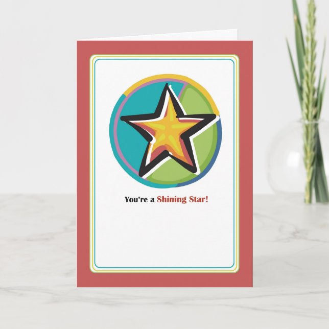 Shining Star Herzlichen Glückwunsch Karte (Vorderseite)