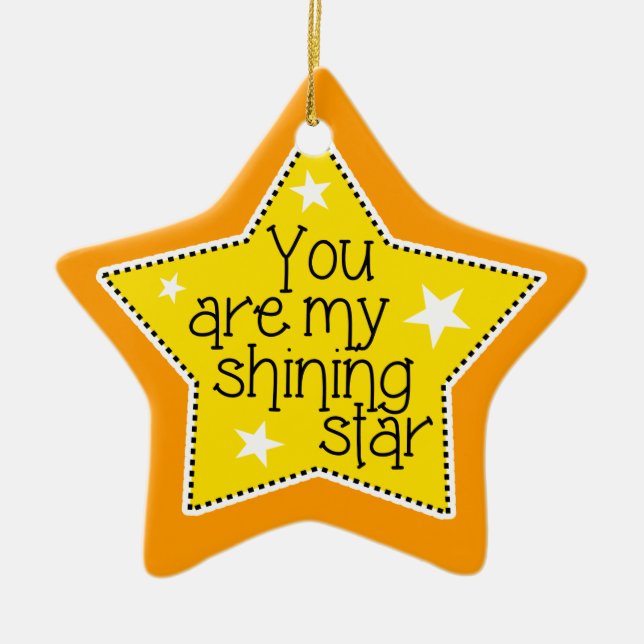 Shining Star Liebe, Familie und Freunde Weihnachte Keramikornament (Vorne)