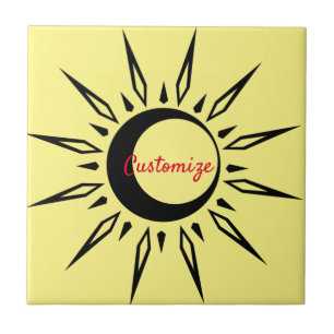 Shining Sun Crescent Moon Thunder_Cove Fliese