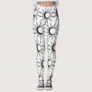 Shining Sun Crescent Moon Thunder_Cove Leggings
