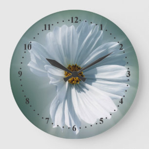 shining white große wanduhr