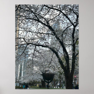 Shinjuku in der Sakura-Saison Poster