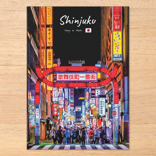 Shinjuku, Japan - Kabukicho Neonstraße Acryleinladungen