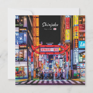 Shinjuku, Japan - Kabukicho Neonstraße Einladung