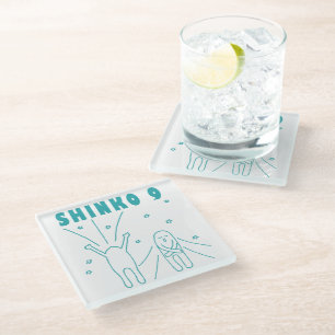 "Shinko 9" Tiefenatmung Glasuntersetzer