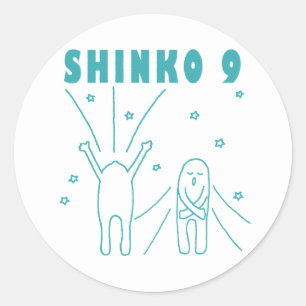 "Shinko 9" Tiefenatmung Runder Aufkleber