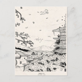 Shinto Shrine Fuji Edo Period Japan Shogun Inspiri Postkarte