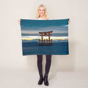 Shinto Shrine-Torii-Japanisches Tor Fleecedecke