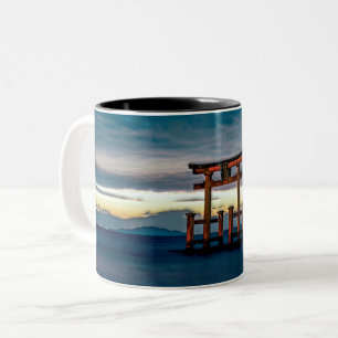 Shinto Shrine-Torii-Japanisches Tor Zweifarbige Tasse