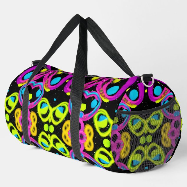shiny Abstract art Duffle Bag (Rechte Ecke)