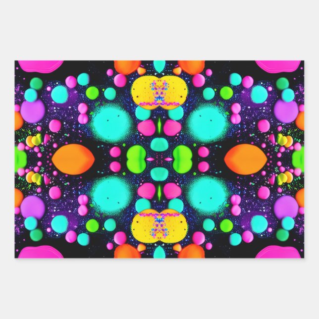 shiny Abstract art Geschenkpapier Set (Vorderseite)