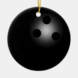 Shiny Black Bowling Ball Bowlers Weihnachten Keramikornament