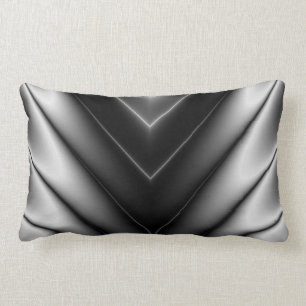 Shiny Black Silk Satin Lendenkissen