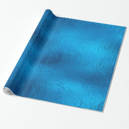Shiny Blue Christmas WRAPPING PAPIER Geschenkpapier