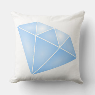 Shiny Blue Diamond Carat Kissen