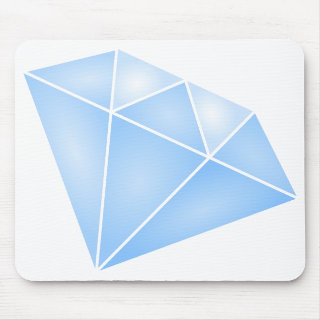 Shiny Blue Diamond Carat Mousepad (Vorne)