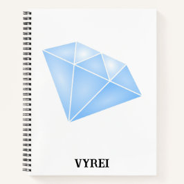 Shiny Blue Diamond Carat Notizbuch
