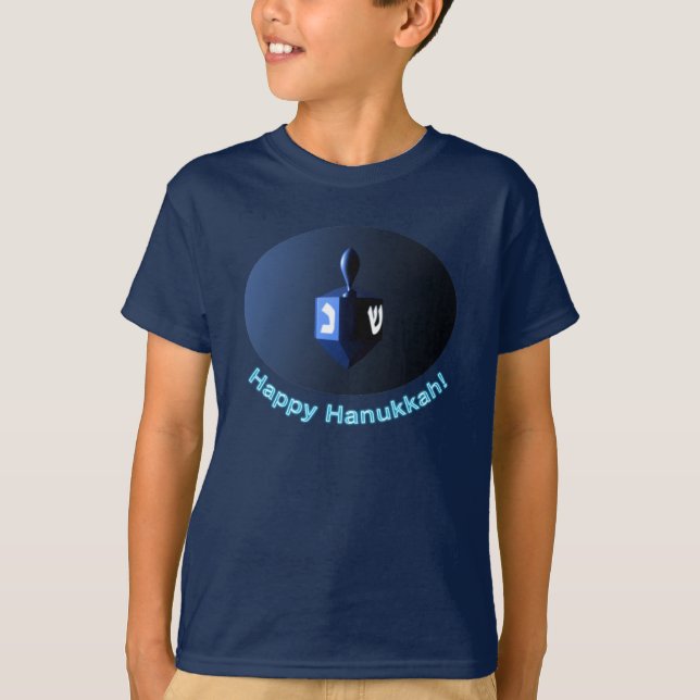Shiny Blue Dreidel T-Shirt (Vorderseite)