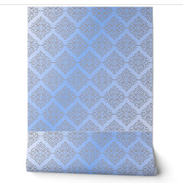 Shiny Blue Foil Lattice Tapete
