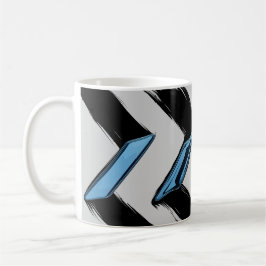 Shiny Blue Formen mit Diagonal Brush Stroke Kaffeetasse