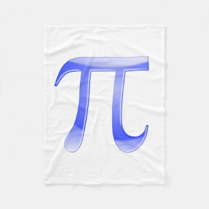 Shiny Blue Pi Symbol Fleecedecke