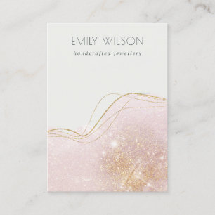 Shiny Blush Gold Glitzer Blank Juwelier Display Visitenkarte
