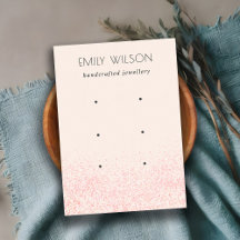 Shiny Blush Pink Glitzer Textur 3 Earring Display