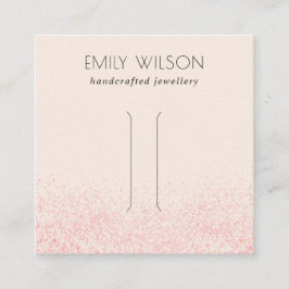 Shiny Blush Pink Glitzer Textur Haarschnitt Displa Quadratische Visitenkarte