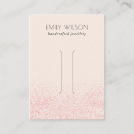 Shiny Blush Pink Glitzer Textur Haarschnitt Displa Visitenkarte