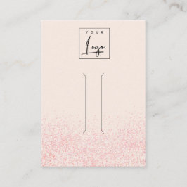 Shiny Blush Pink Glitzer Textur Haarschnitt Displa Visitenkarte