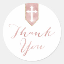 Shiny Blush Pink Religious Vielen Dank