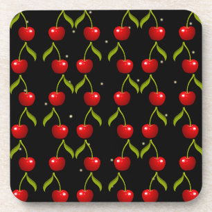 Shiny Cherries Pattern Getränkeuntersetzer