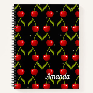 Shiny Cherries Pattern Notizbuch