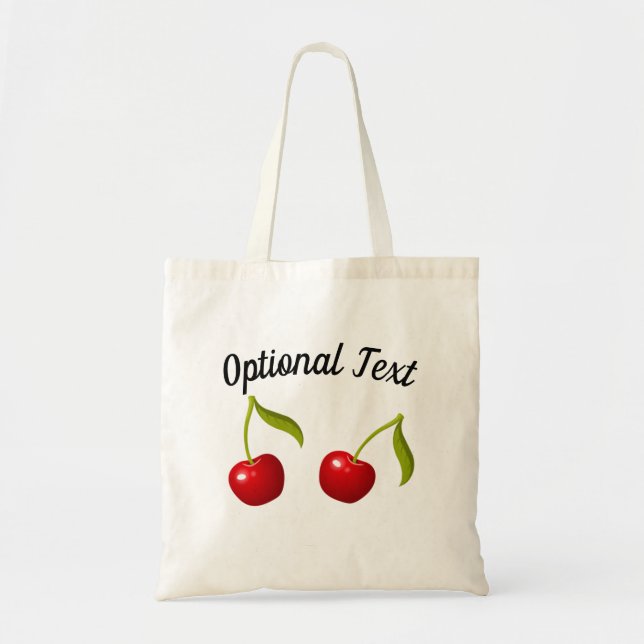 Shiny Cherries Pattern Tragetasche (Vorne)