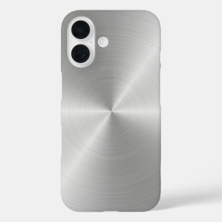 Shiny Circular Polished Metal Texture iPhone 16 Hülle