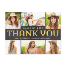 Shiny Collage Moderner Abschluss Danke Postcard