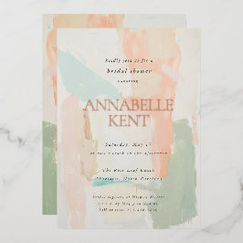 Shiny Colorful Pastel Spring Summer Brautparty Folieneinladung