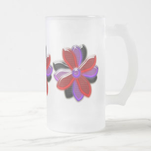 Shiny Daisy Blume Große Mattierte Glass-Tasse Mattglas Bierglas