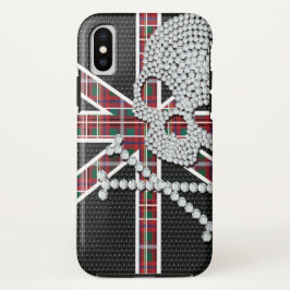 Shiny Diamond Skull Black Red Grid title_seo2