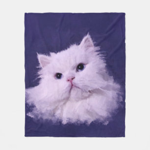 Shiny - die weiße persische Katze Fleecedecke