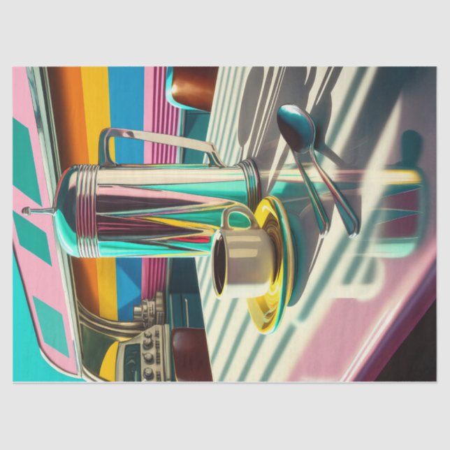 Shiny Diner Morning-Kaffee Seidenpapier (Vorderseite)