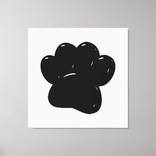 Shiny Dog Paw Print Zeichnend Leinwanddruck