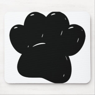 Shiny Dog Paw Print Zeichnend Mousepad