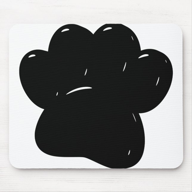 Shiny Dog Paw Print Zeichnend Mousepad (Vorne)