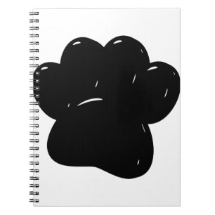 Shiny Dog Paw Print Zeichnend Notizblock