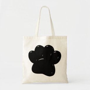 Shiny Dog Paw Print Zeichnend Tragetasche