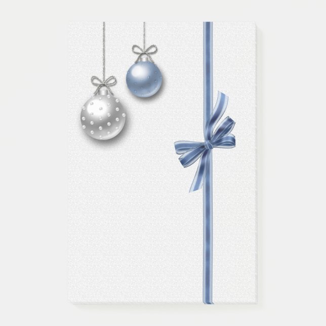 Shiny Elegant Christmas Balls Post-it Klebezettel (Vorderseite)