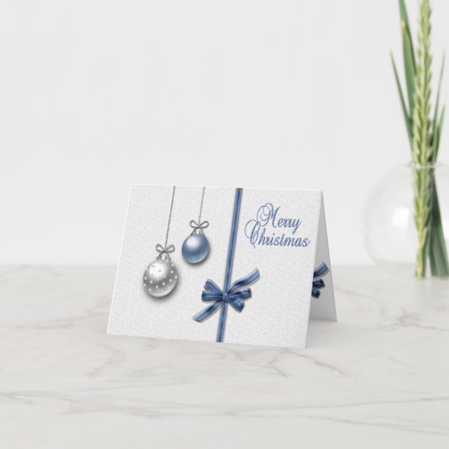 Shiny Elegante Weihnachtsbäder Feiertagskarte (Vorderseite)